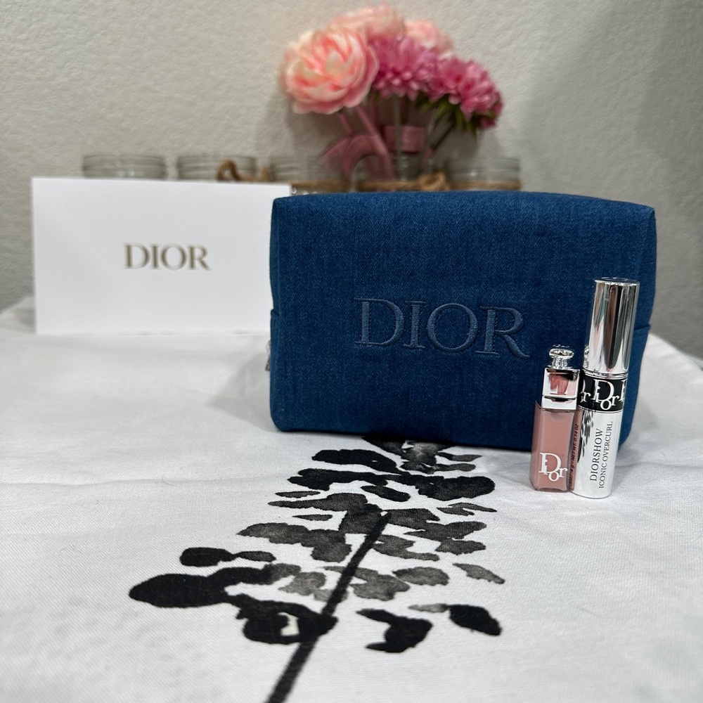 Dior Beauty Denim Pouch with Mascara and Lip Mini Duo